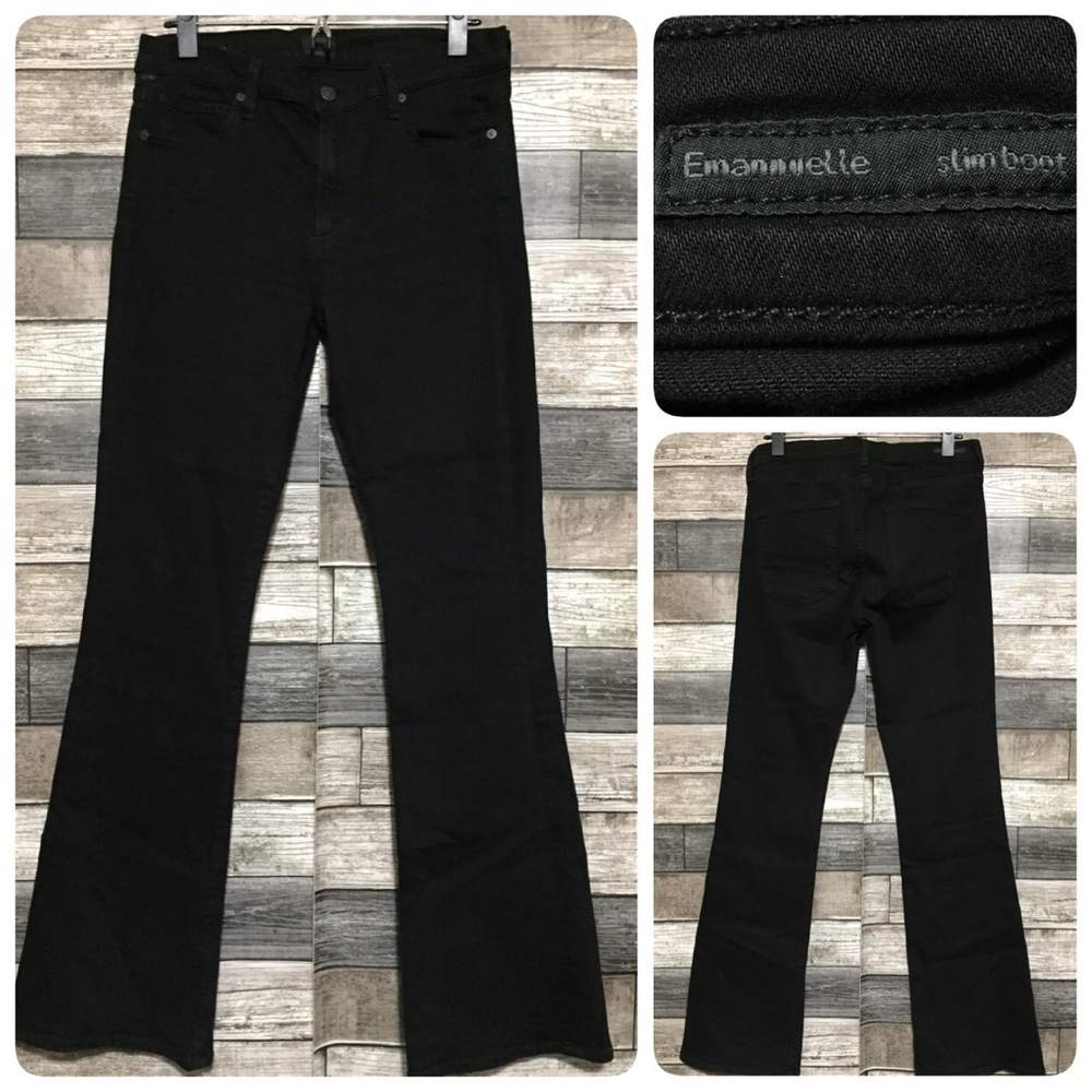 Citizens Of Humanity Emannuelle Slim Boot Jeans Women’s 30x31.5 Black Stretch